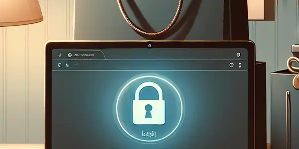 A cozy home office scene featuring secure online shopping for tasteful adult products, emphasizing privacy and comfort.